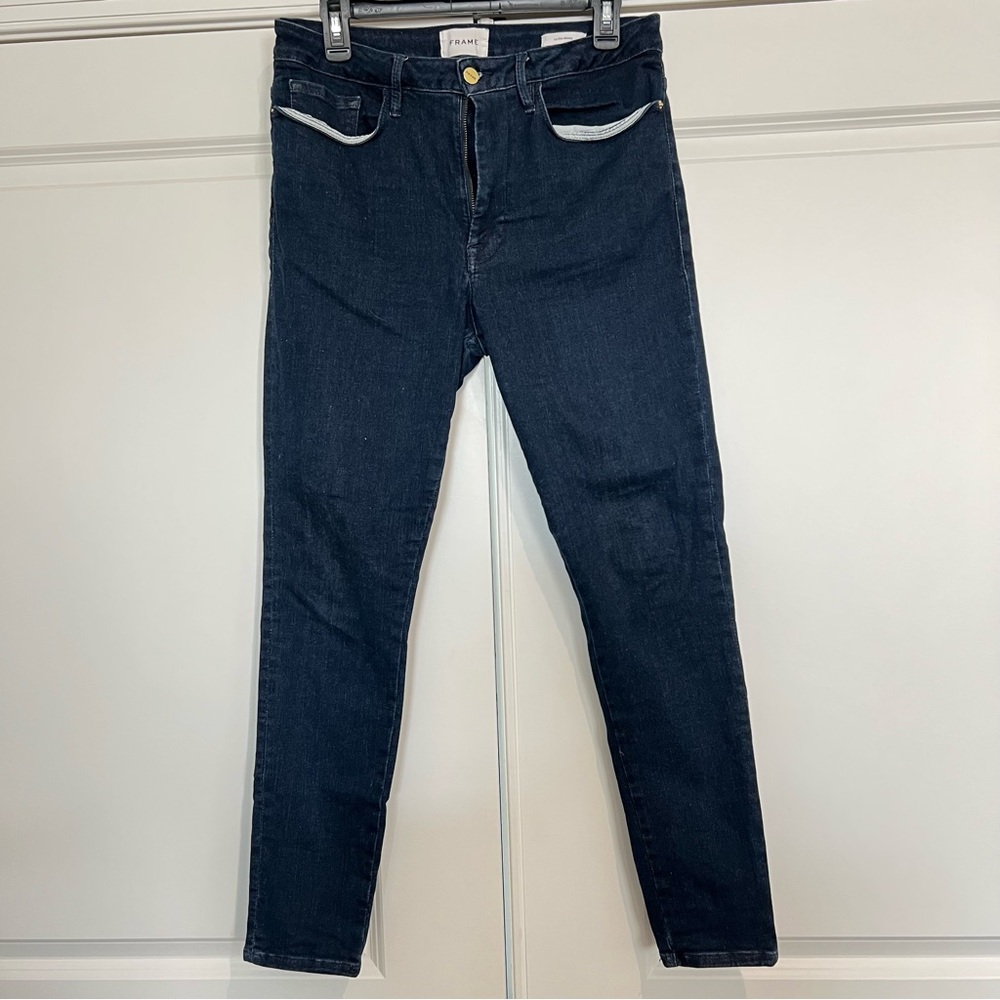FRAME Le One Skinny Dark Wash Jeans Size 2